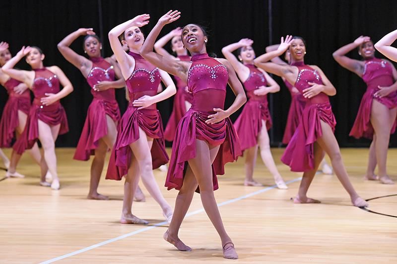The Cypress Ranch High School Classics dance team performs its lyrical routine at the CFISD Dance ShowOffs on Jan. 27.